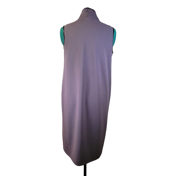 Anne Klein Sleeveless Sheath Dress‎ Cowl Neck Blue Size Medium - Picture 3 of 6